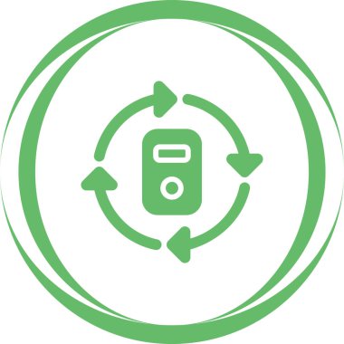 Modern Veri Merkezi Soğutma simgesinin vektör çizimi     