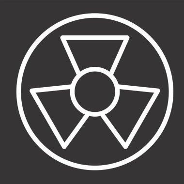 Radyasyon. Web simgesi basit illüstrasyon 