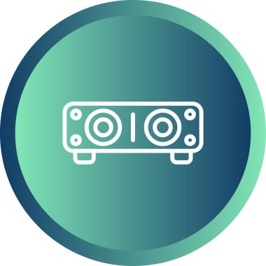 Ses çubuğu simgesi, vektör illüstrasyonu basit tasarım