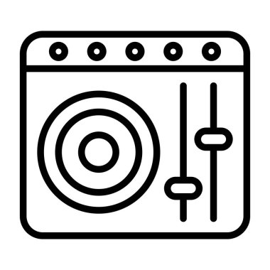 DJ Denetleyici Web simgesi vektör illüstrasyonu 
