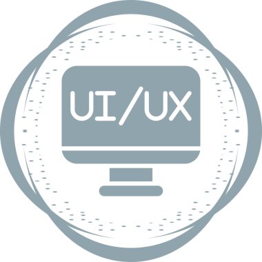 Ux Ui web simgesi, vektör illüstrasyonu 