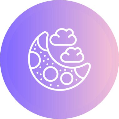 Ay ağ simgesinin vektör illüstrasyonu