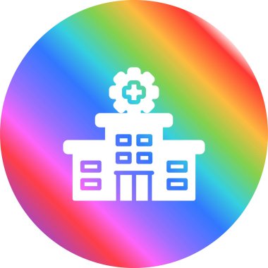 Hastane çizgisi ikon vektör tasarımı