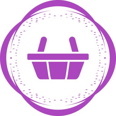 Sepet simgesi, vektör illüstrasyonu basit tasarım