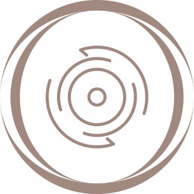 Özmerkezli daireli soyut dairesel tasarım