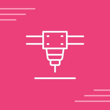 Lazer Kesme Makinesi vektör simgesi modern basit tasarım