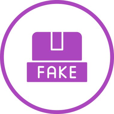 Sahte Ürünler, sahte ikon vektör illüstrasyonu 