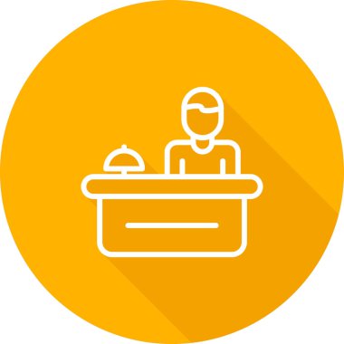 Otel resepsiyonu vektör simgesi