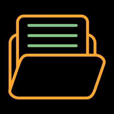 Belge vektör illüstrasyonlu dizin