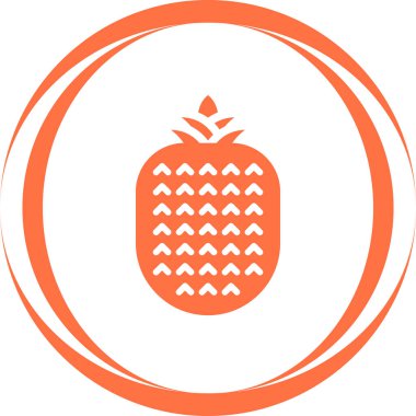 ananas meyve simgesi, web illüstrasyonu