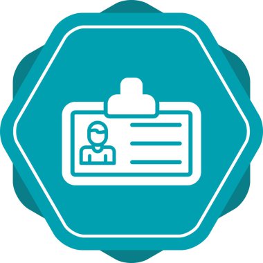 kimlik kartı simgesinin vektör illüstrasyonu