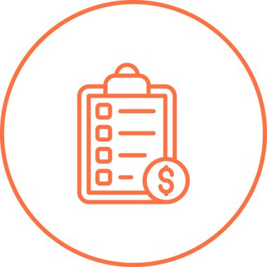 Mali Planlama kavramı illüstrasyonu, simge sembolü.