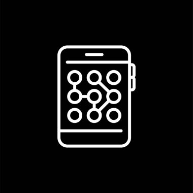 Akıllı telefon simgesinin vektör illüstrasyonu 