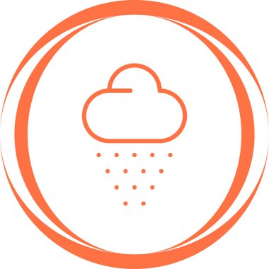 Kar yağıyor. Web simgesi basit illüstrasyon