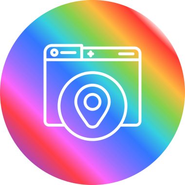 konum web simgesi vektör illüstrasyonu