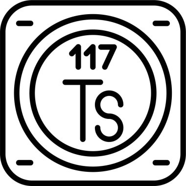 Kimyasal Element Web simgesi vektör çizimi