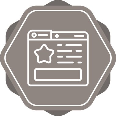  Favori Sayfa ikon vektör illüstrasyonu