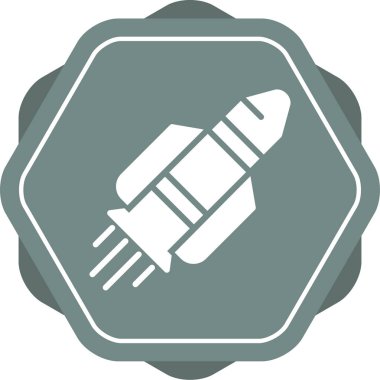 roket simgesi, vektör illüstrasyonu basit tasarım