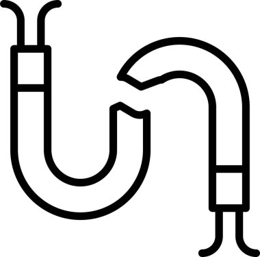 Kırık Kablo ağ simgesi, basit vektör illüstrasyonu