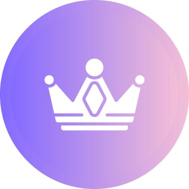 Taç simgesi, ağ basit illüstrasyon