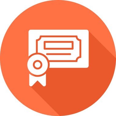 Sertifika. Web simgesi basit tasarım 