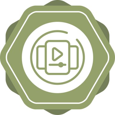 Video Galerisi Çemberi Simgesinin vektör çizimi