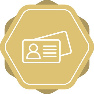 Kartvizit simgesinin vektör illüstrasyonu 