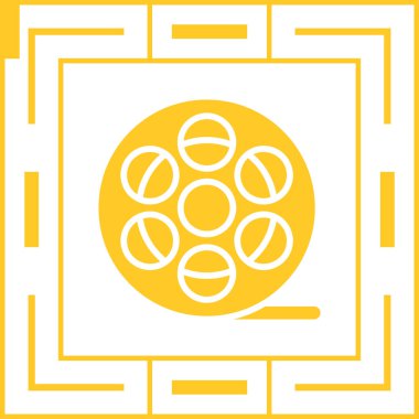 Film makarası web simgesi, basit vektör illüstrasyonu