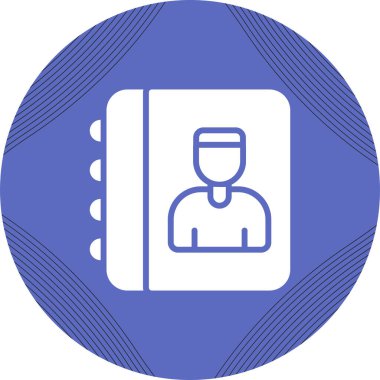 Adres Defteri simgesi, vektör illüstrasyonu basit tasarım