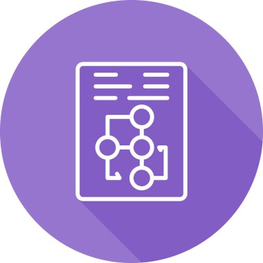 Belge Çalışma Akımı simgesi, vektör illüstrasyonu basit tasarım