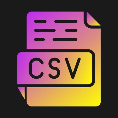 CSV web simgesi, basit illüstrasyon