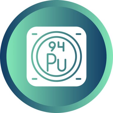 Plütonyum kimyasal element simgesi web illüstrasyonu