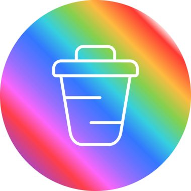 Geri dönüşüm kutusu simgesinin vektör çizimi 