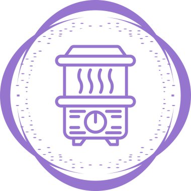 Steamer simgesinin basit vektör illüstrasyonu