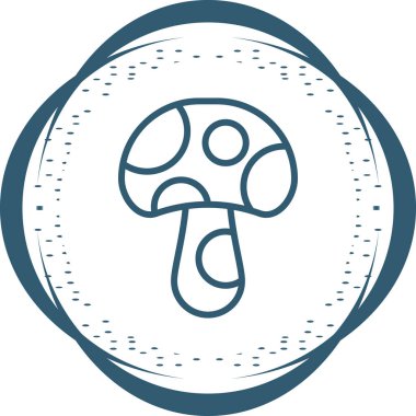 Mantar. Web simgesi basit illüstrasyon 