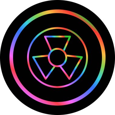 Radyasyon. Web simgesi basit illüstrasyon 