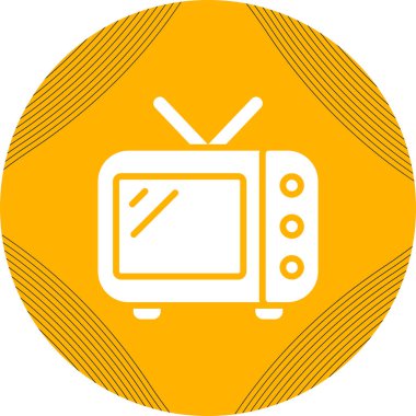 Televizyon. Web simgesi basit illüstrasyon 