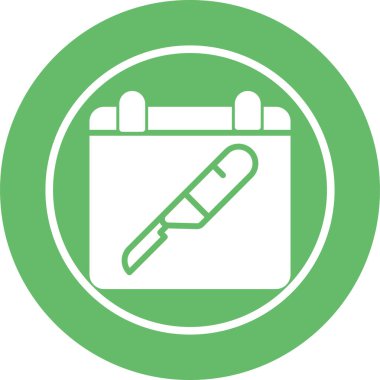 Takvim ve zamanlama simgesi satır biçimi