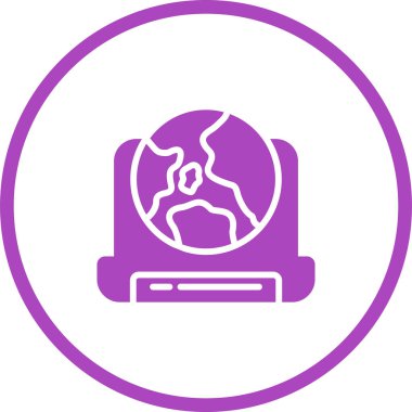 İnternet web simgesi, vektör tasarımı 