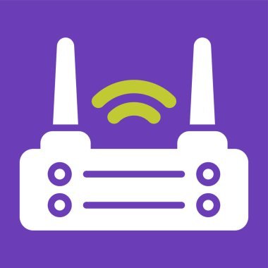 Wi-Fi yönlendirici simgesi, vektör illüstrasyonu