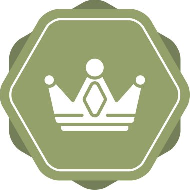 Taç simgesi, ağ basit illüstrasyon