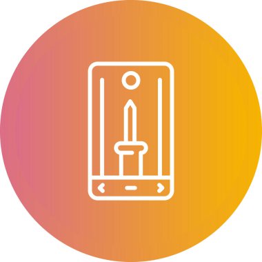 akıllı telefon simgesi, vektör illüstrasyonu basit tasarım