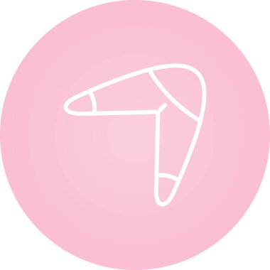 Bumerang simgesi, vektör illüstrasyonu basit tasarım