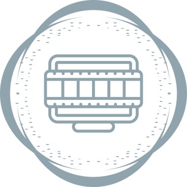 Masaüstü Bilgisayar Web simgesi vektör çizimi