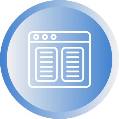 Tarayıcı simgesi. Web vektör illüstrasyonu