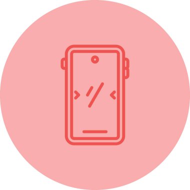 Akıllı telefon simgesinin vektör illüstrasyonu 