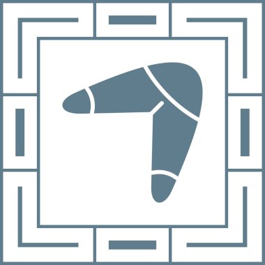 Bumerang simgesi, vektör illüstrasyonu basit tasarım