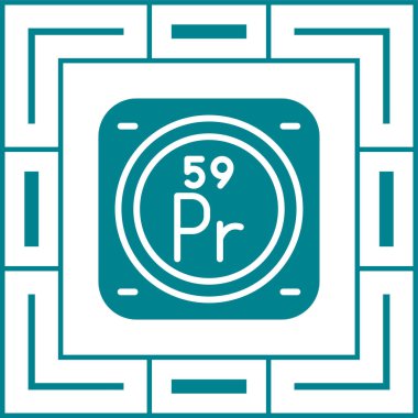 Kimyasal Element Web simgesi vektör çizimi