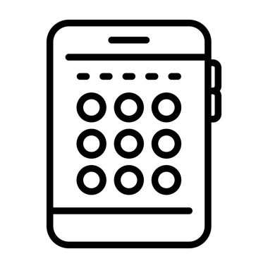 Pincode ağ simgesi, vektör illüstrasyonu 