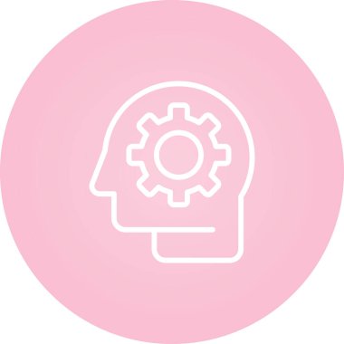 Tasarım düşünme süreci. Web simgesi basit illüstrasyon